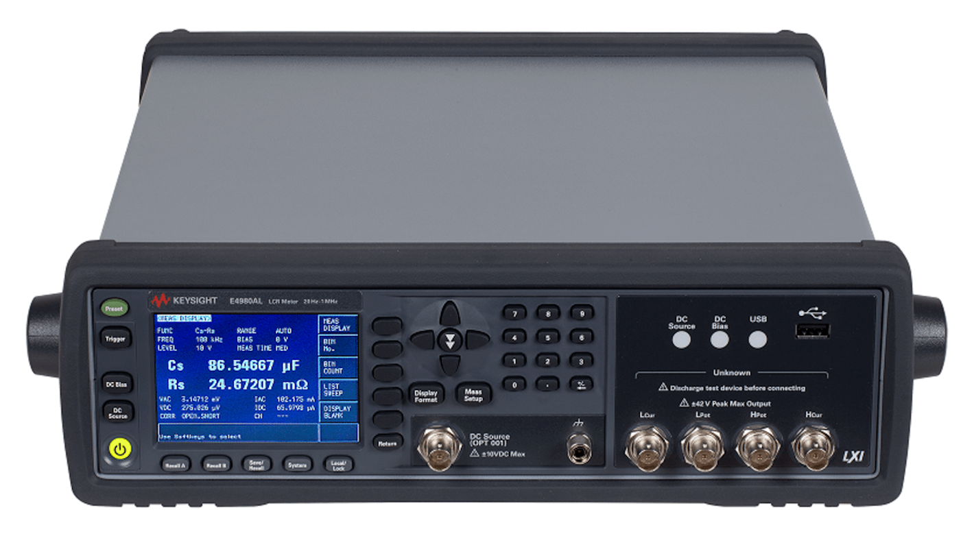 Keysight Technologies LCR mérő E4980AL-052 9999999000F 9999999000 Ω 500kHz ISOCAL