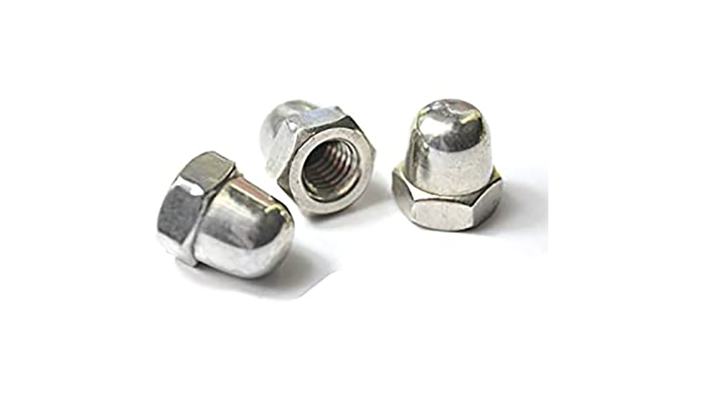 RS PRO Steel Dome Nut, 1/4-20in