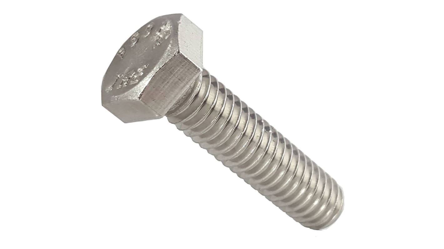RS PRO Steel, Hex Bolt, 1/4-20 x 3/4in