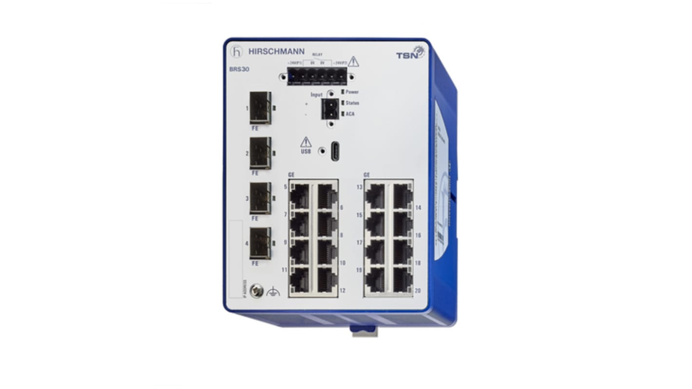 Switch Ethernet Hirschmann, 20 puertos, 16 RJ45