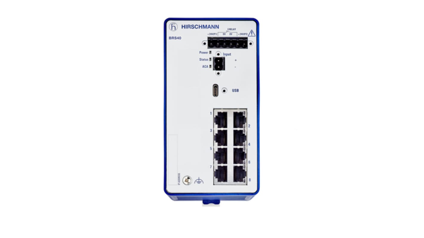 Switch Ethernet Hirschmann, 8 puertos, 8 RJ45