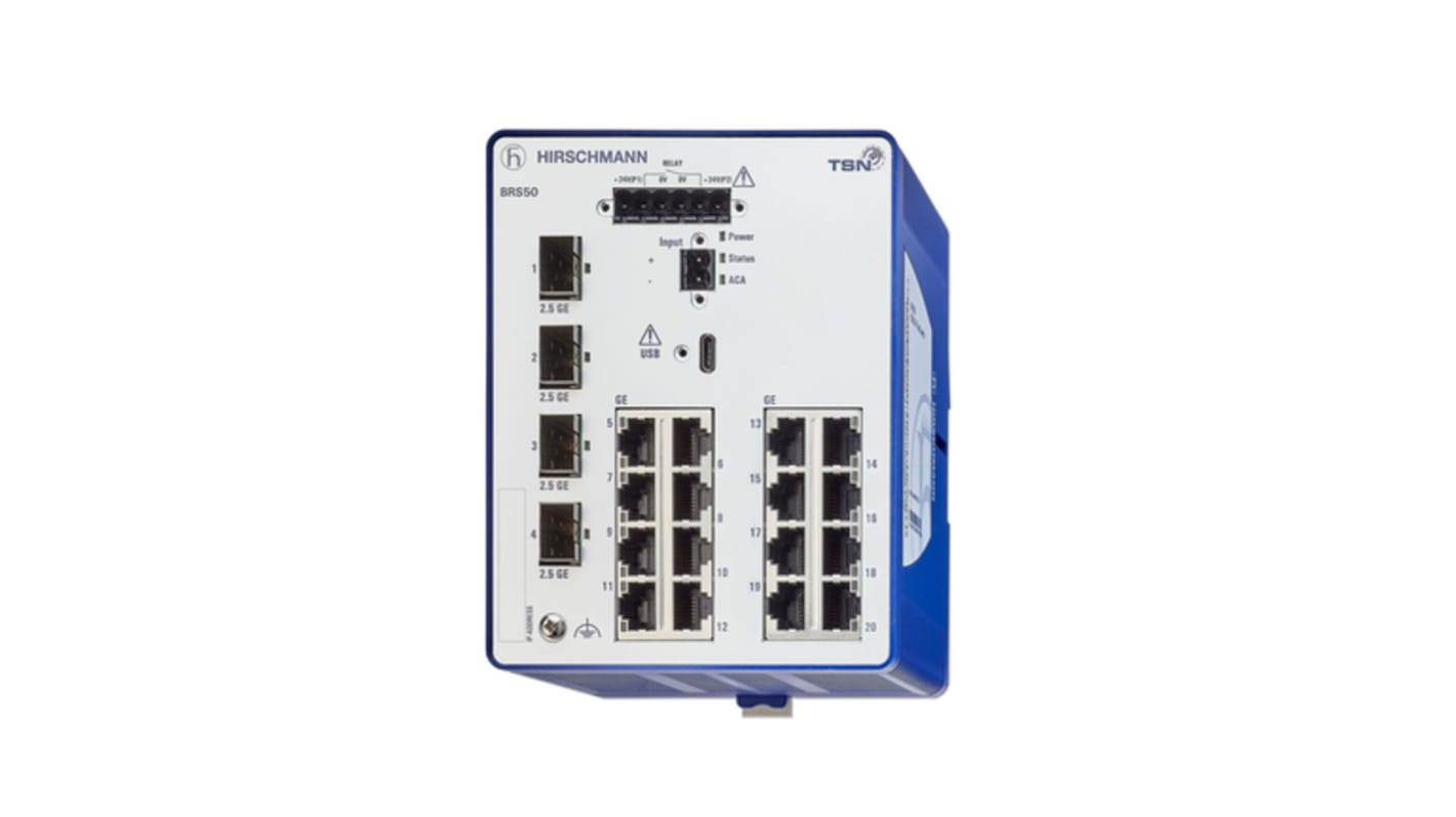 Switch Ethernet Hirschmann, 20 puertos, 20 RJ45