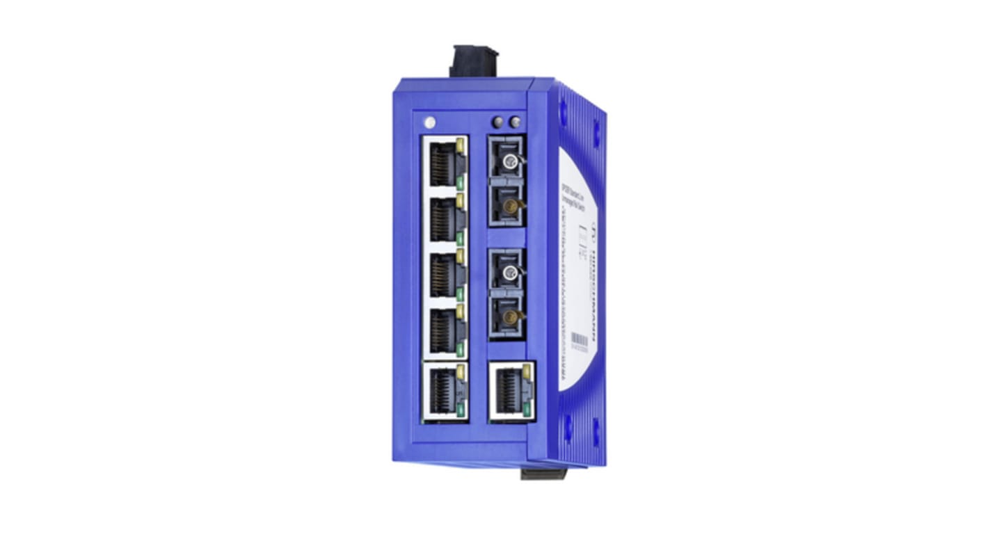 Hirschmann SPIDER Series DIN Rail Mount Unmanaged Ethernet Switch, 6 RJ45 Ports, 100Mbit/s Transmission, 9.6 → 32V dc