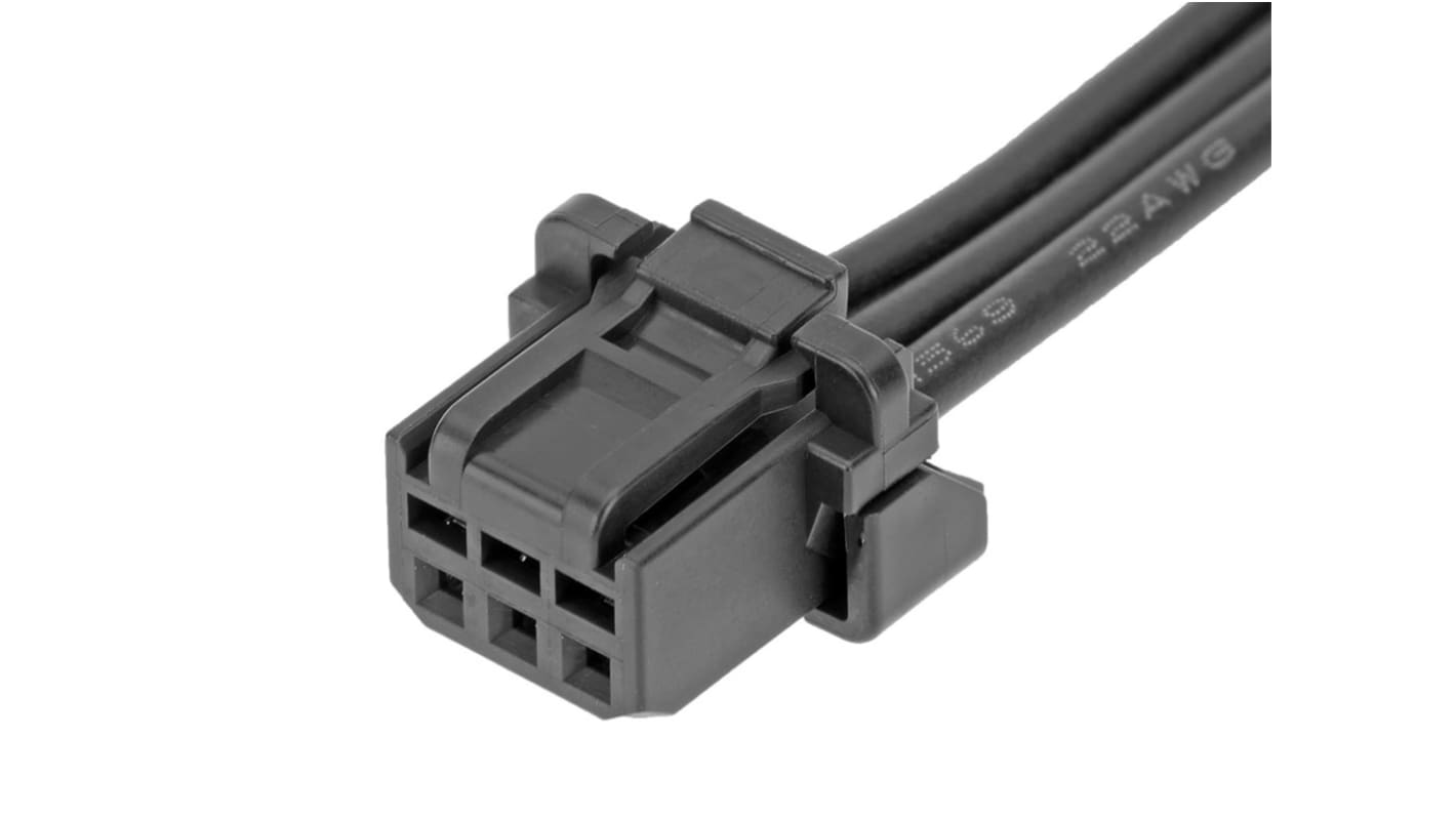 Conjunto de cables Molex Micro-One 219652, Con A: Hembra, 3 vías, Con B: Hembra, 3 vías, paso 2mm