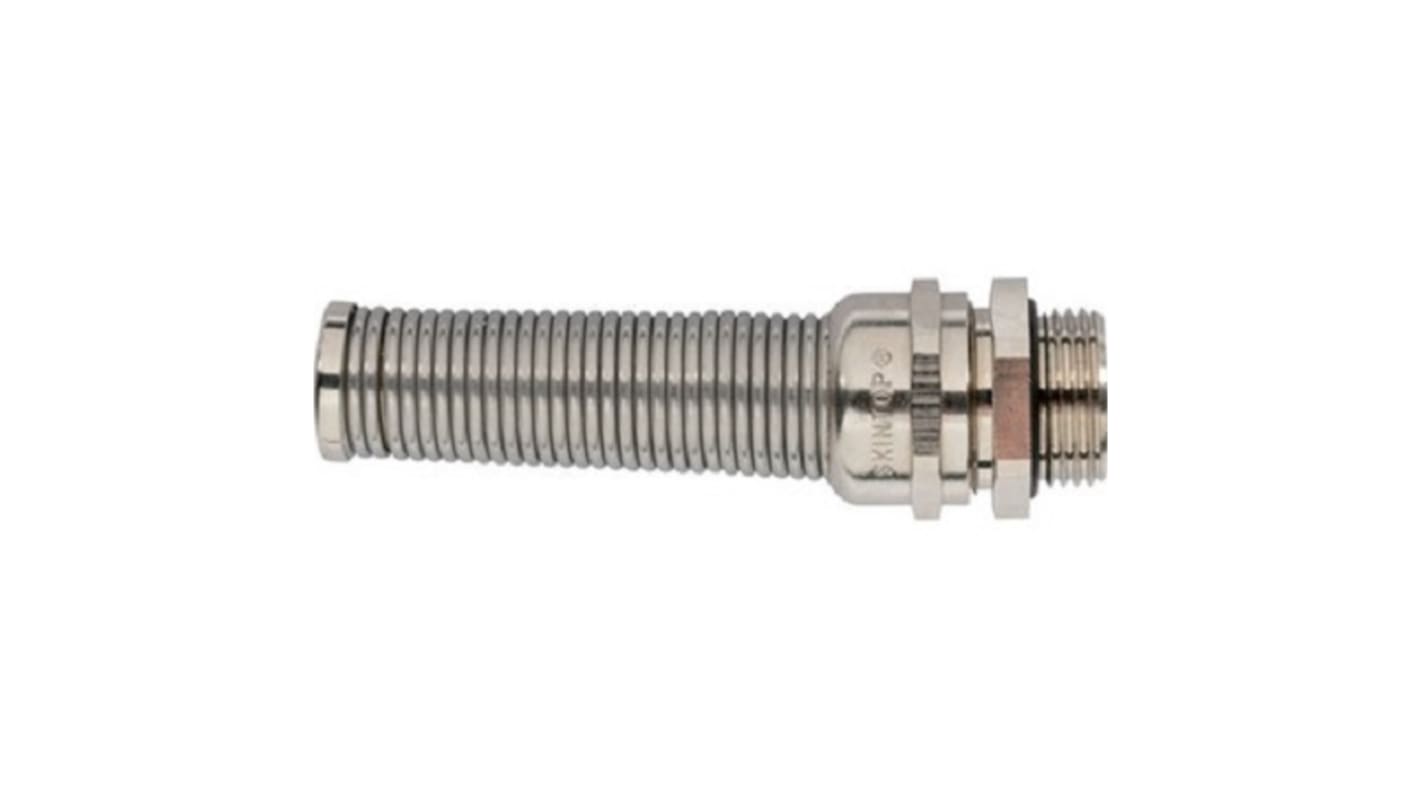 Lapp SKINTOP Series Silver Brass Cable Gland, M20 Thread, 7.5mm Min, 13mm Max, IP68, IP69