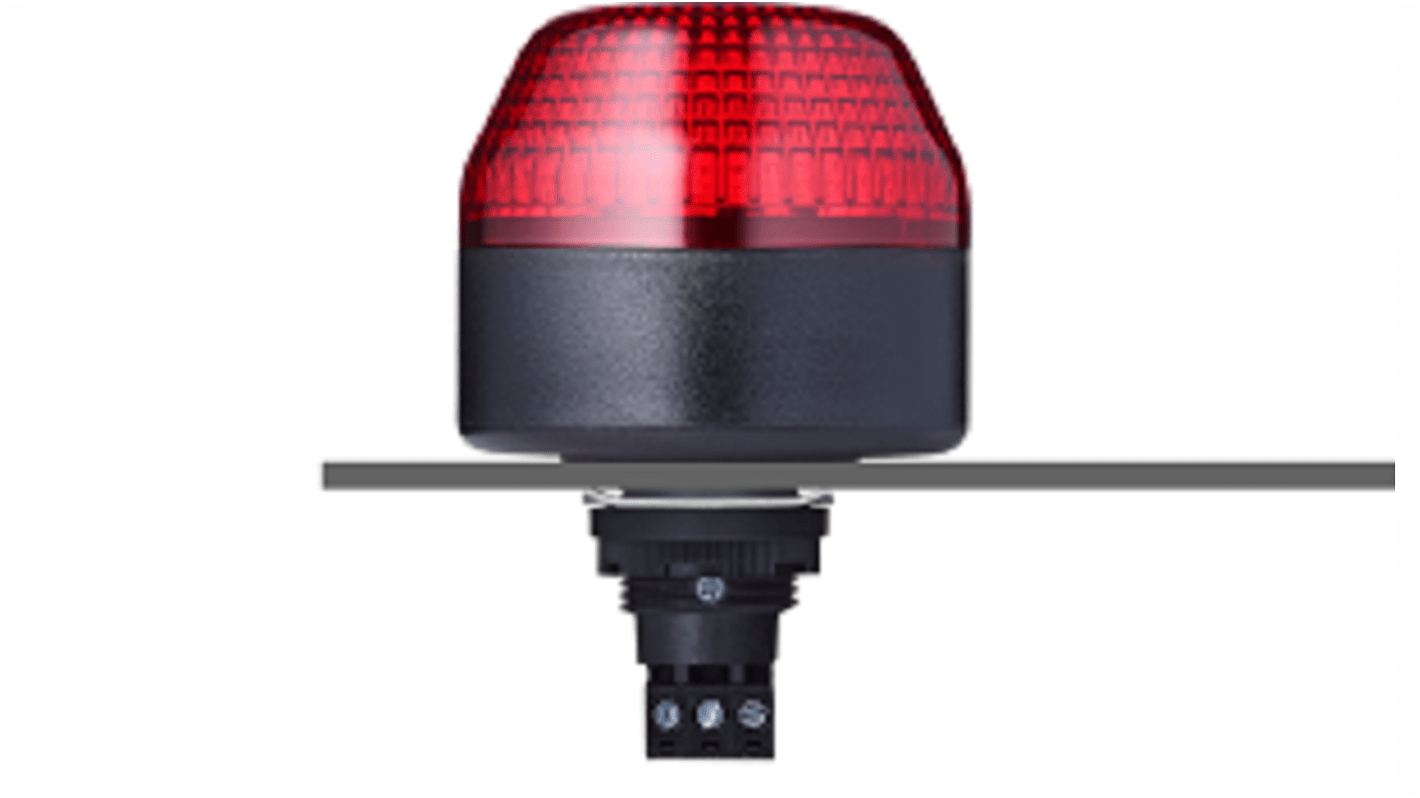 AUER Signal IBL, LED Blitz, Dauer LED-Signalleuchte Rot, 230–240 V-AC, Ø 65mm