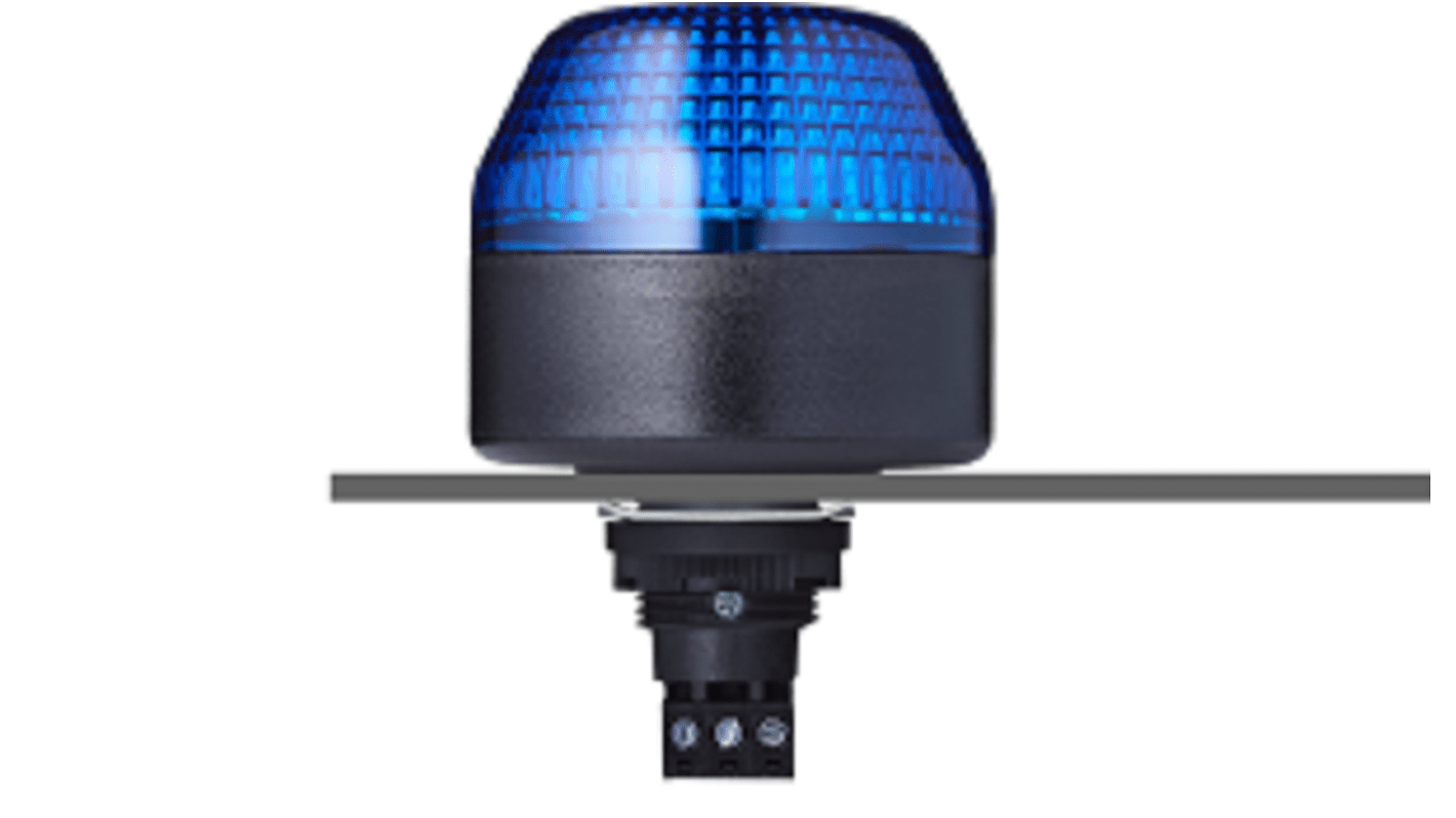 AUER Signal IBL, LED Blitz, Dauer LED-Signalleuchte Blau, 230–240 V-AC, Ø 65mm