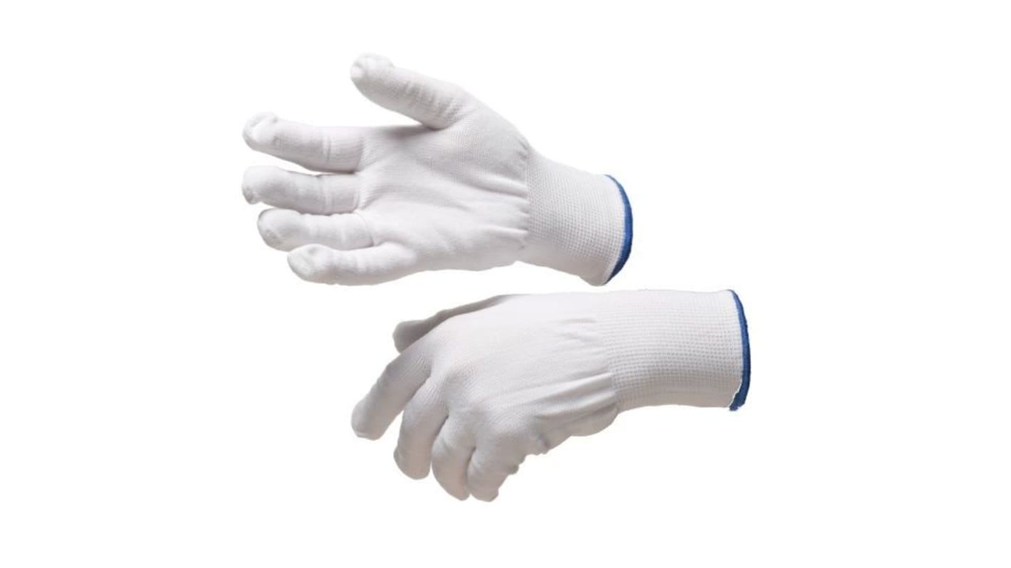 Reldeen White Polyester General Purpose General Handling Gloves, Size 10, XL