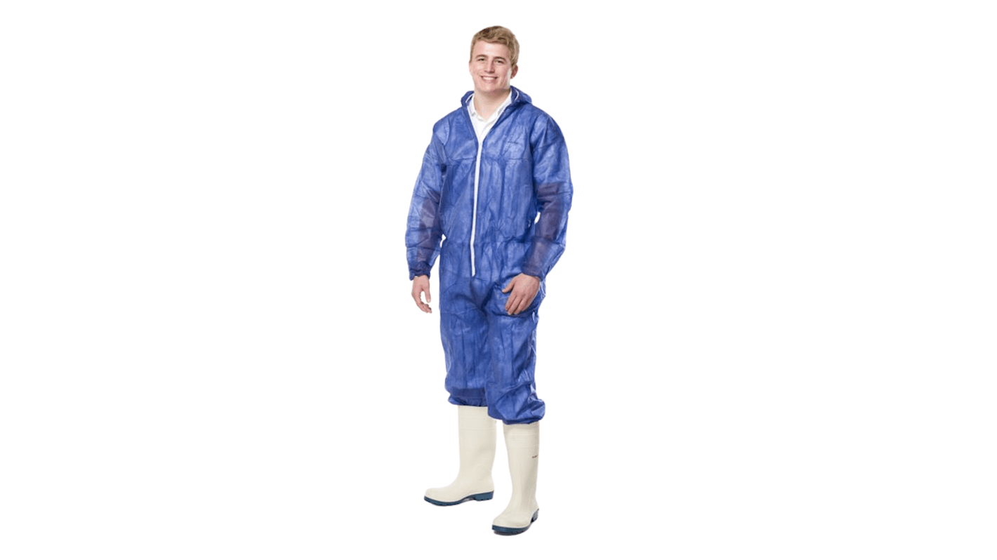 RS PRO Overall XL Blau mit Kapuze Unisex, Polypropylen