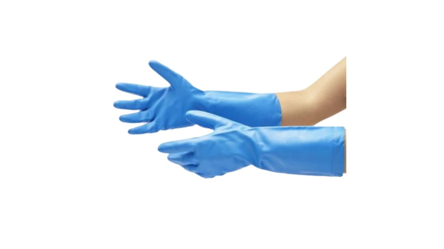 RS PRO Blue Nitrile General Purpose Gloves, Size 7