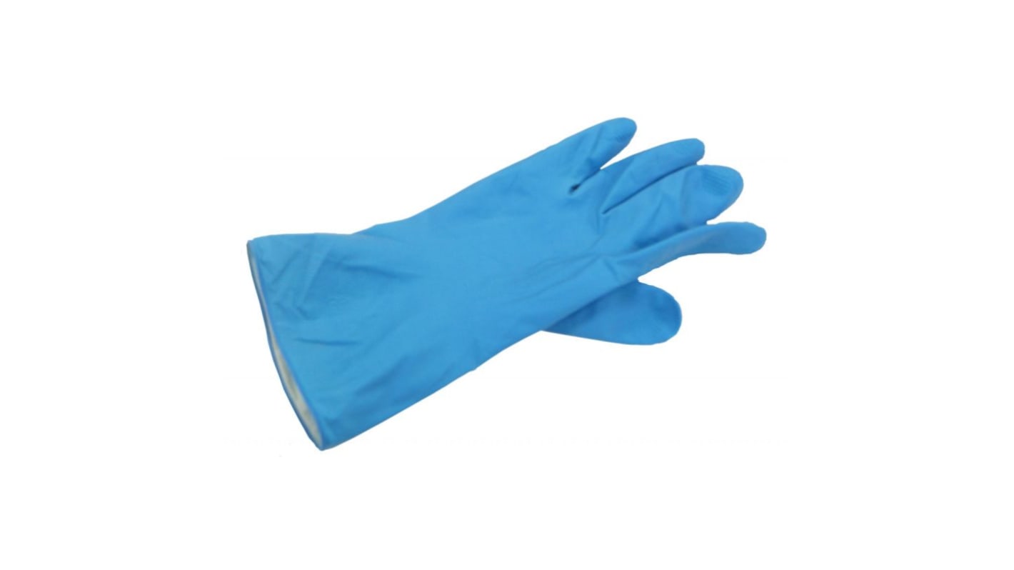 RS PRO Blue Latex General Purpose Gloves, Size 7