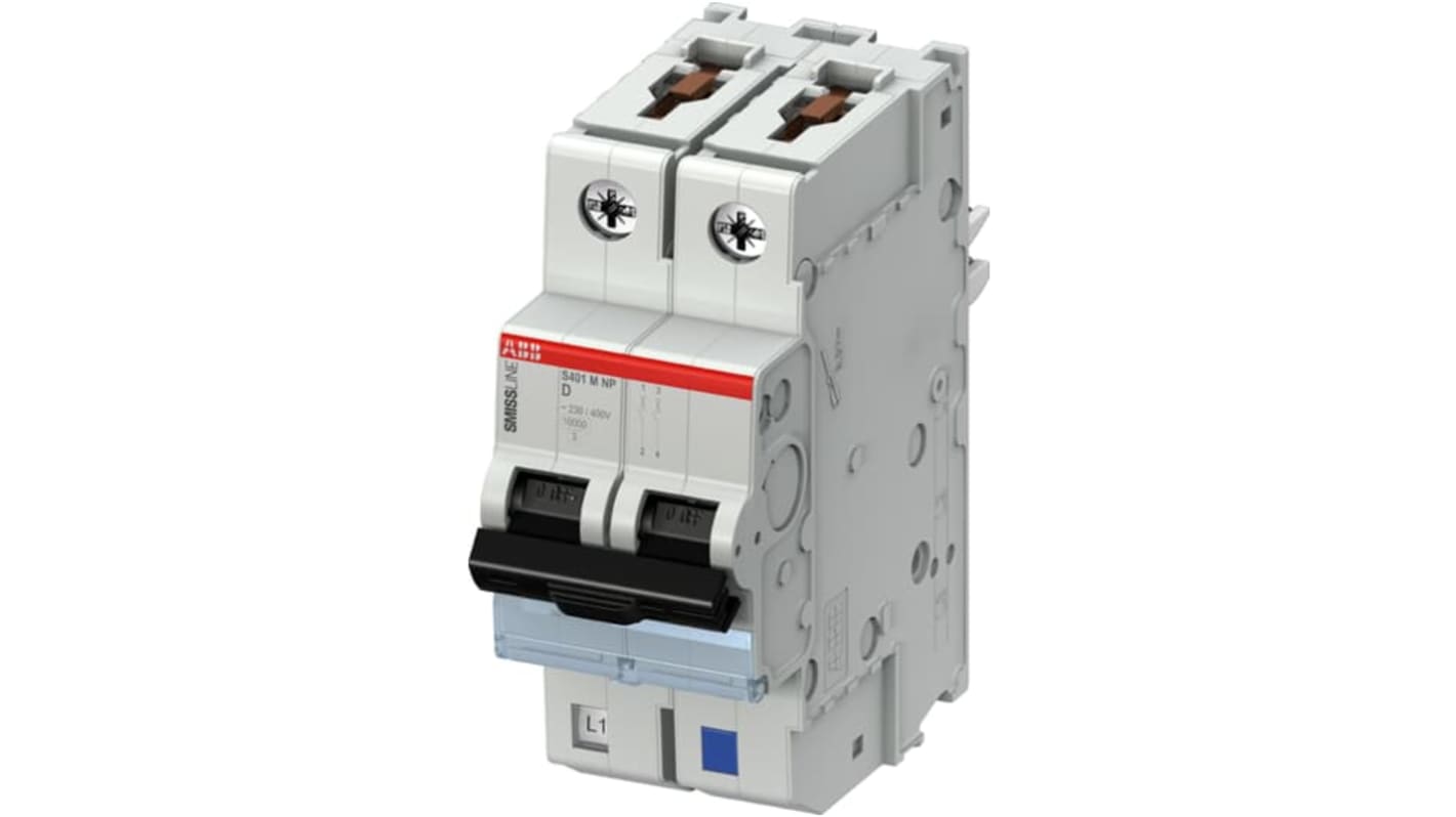 ABB SMISSLINE TP MCB, 2P, 25A Curve D, 400V AC