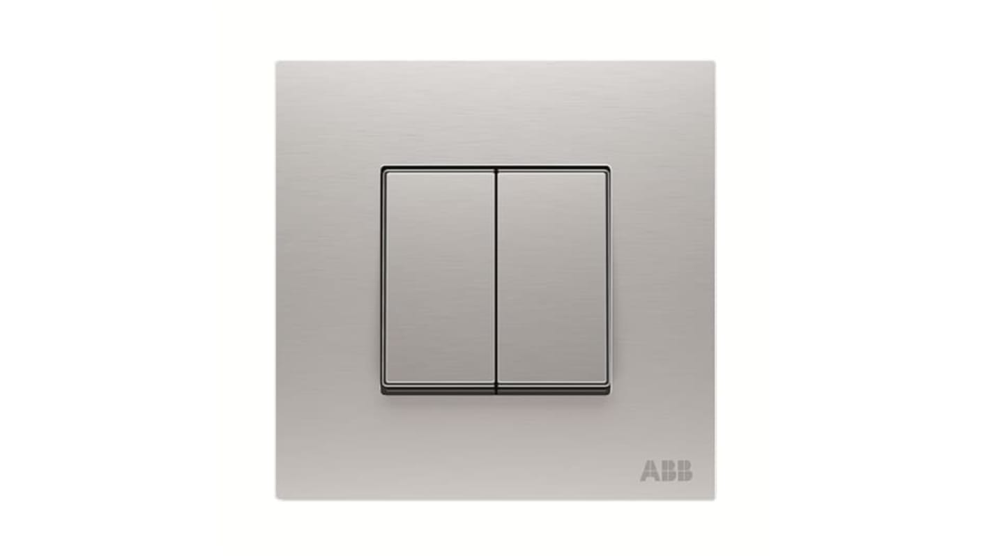 ABB Millenium Lichtschalter 2-teilig, 1-polig, 2 Wege Silber IP 20 10A