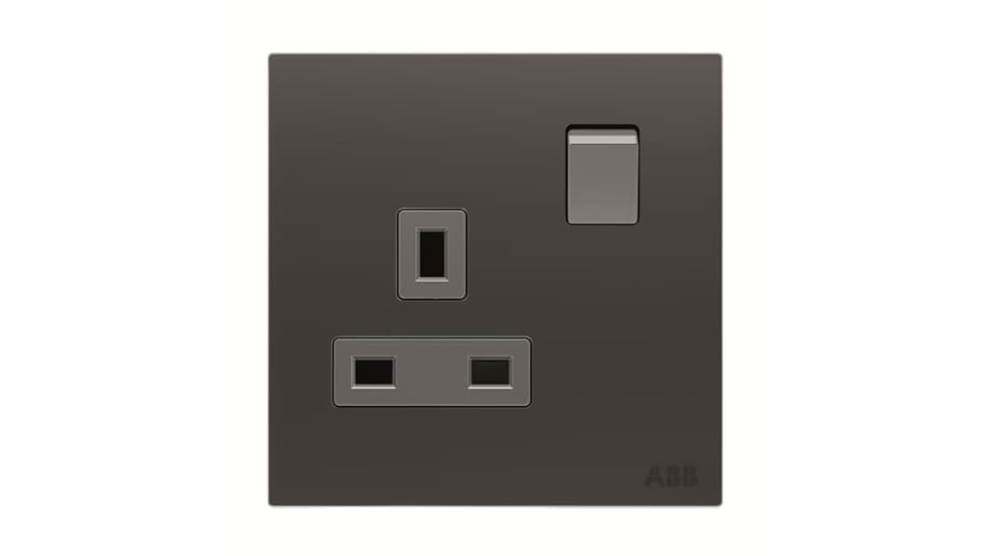 ABB Black Electrical Socket, 2 Poles, 13A