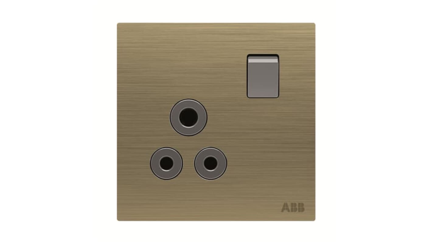ABB Gold Electrical Socket, 2 Poles, 15A