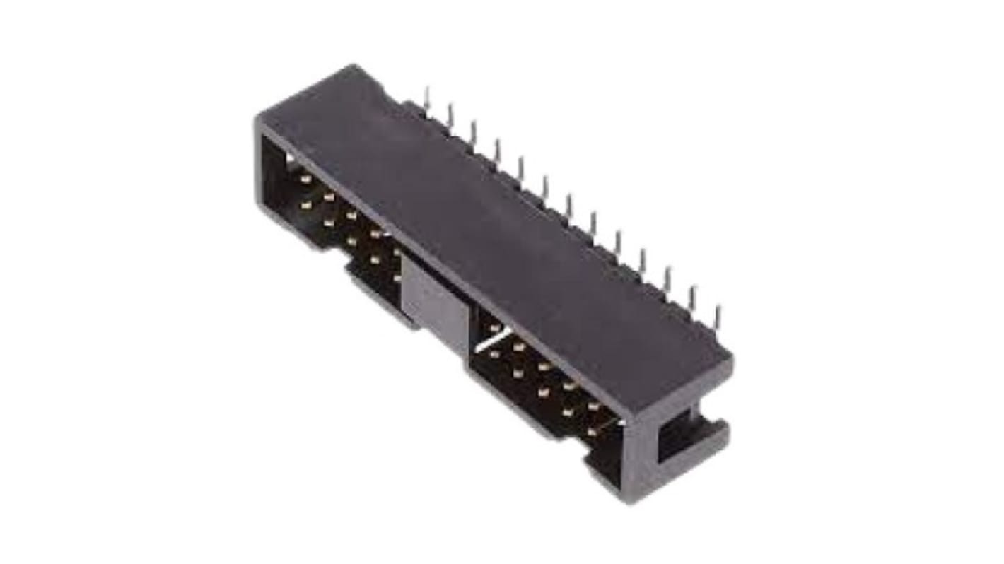 Amphenol ICC Quickie Series Surface Mount PCB Header, 14 Contact(s), 2.54mm Pitch, 2 Row(s)
