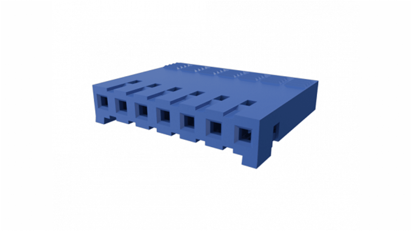 Amphenol ICC Crimp Connector Housing, 2.54mm Pitch, 7 Way, 1 Row