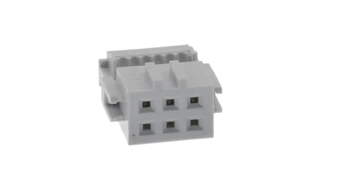 Connecteur IDC Amphenol ICC Clip isolé, 6 contacts, 2 rangées, pas 2.54mm, Montage en surface