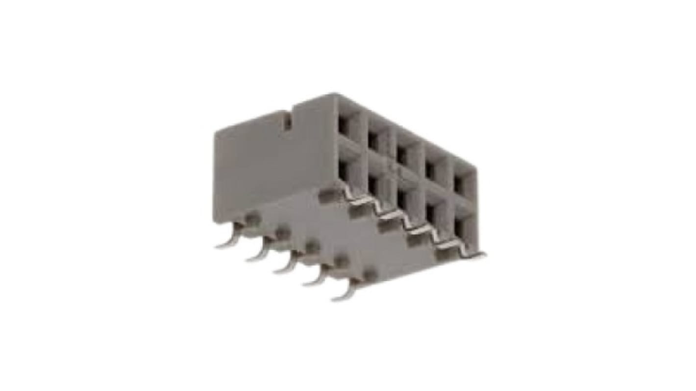 Conector hembra para PCB Amphenol ICC, de 10 vías en 2 filas, paso 2.54mm, Montaje Superficial