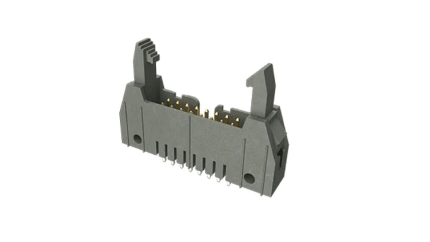 Conector macho para PCB Amphenol ICC serie Quickie de 18 vías, 2 filas, paso 2.54mm, Montaje en orificio pasante