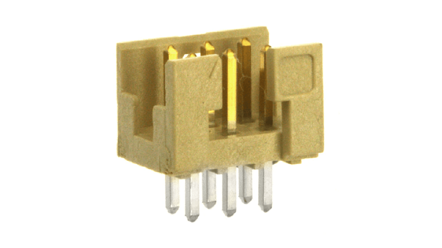 Conector macho para PCB Amphenol ICC serie Minitek de 6 vías, 2 filas, paso 2.0mm, Montaje en orificio pasante