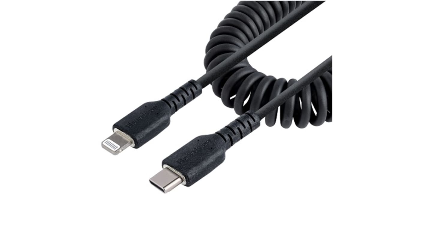StarTech.com USB 2.0 Cable, Male USB C to Male Lightning Rugged Apple Lightning Cable, 1m