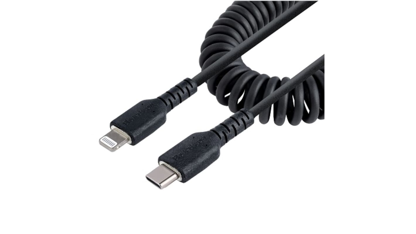 Cable USB 2.0 StarTech.com, con A. USB C Macho, con B. Lightning Macho, long. 0.5m, color Negro