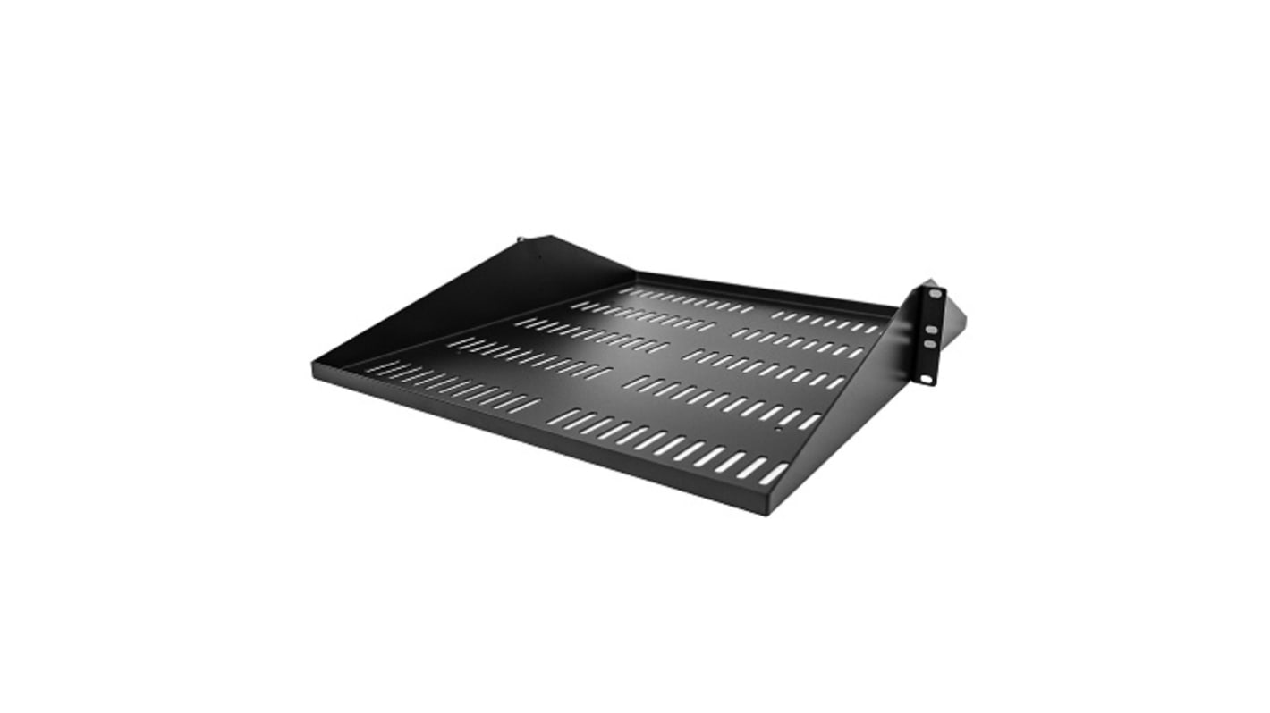 Bandeja en rack con ventilación 2U StarTech.com, ventilado de Acero Negro, 483mm (extraíble: 508mm) x 550mm, carga máx.