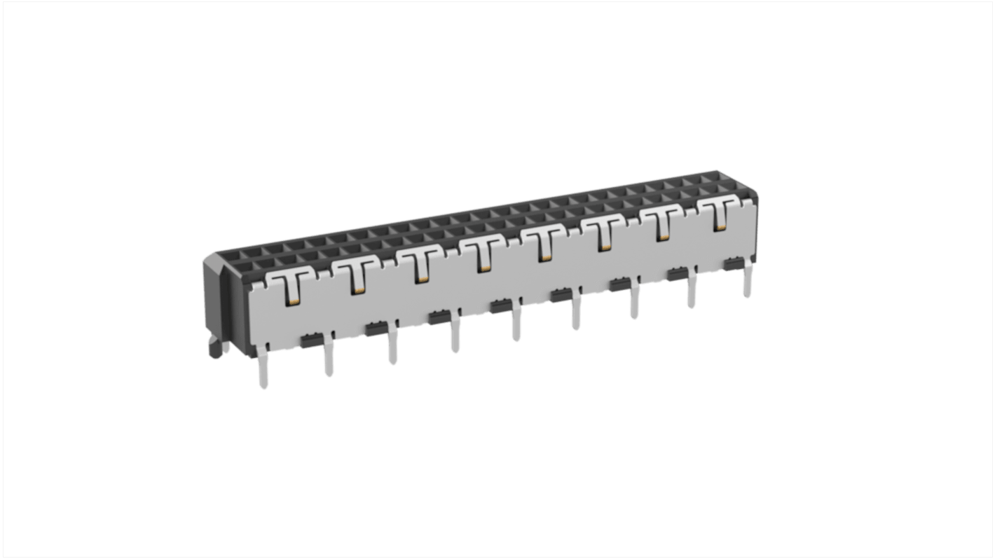 Konektor PCB, rozteč: 1mm, počet kontaktů: 50, počet řad: 2, Povrchová montáž, průchozí otvor Zásuvka, svislý konektor