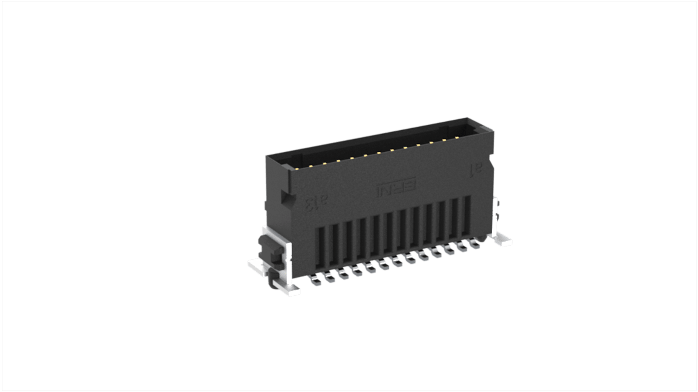 ERNI SMC Series Surface Mount PCB Header, 26 Contact(s), 1.27mm Pitch, 2 Row(s)