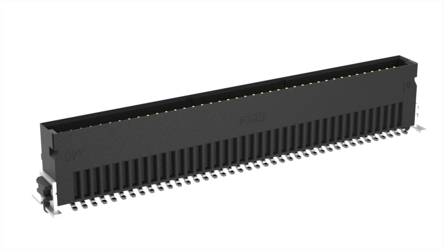 Conector macho para PCB ERNI serie SMC de 80 vías, 2 filas, paso 1.27mm, Montaje Superficial