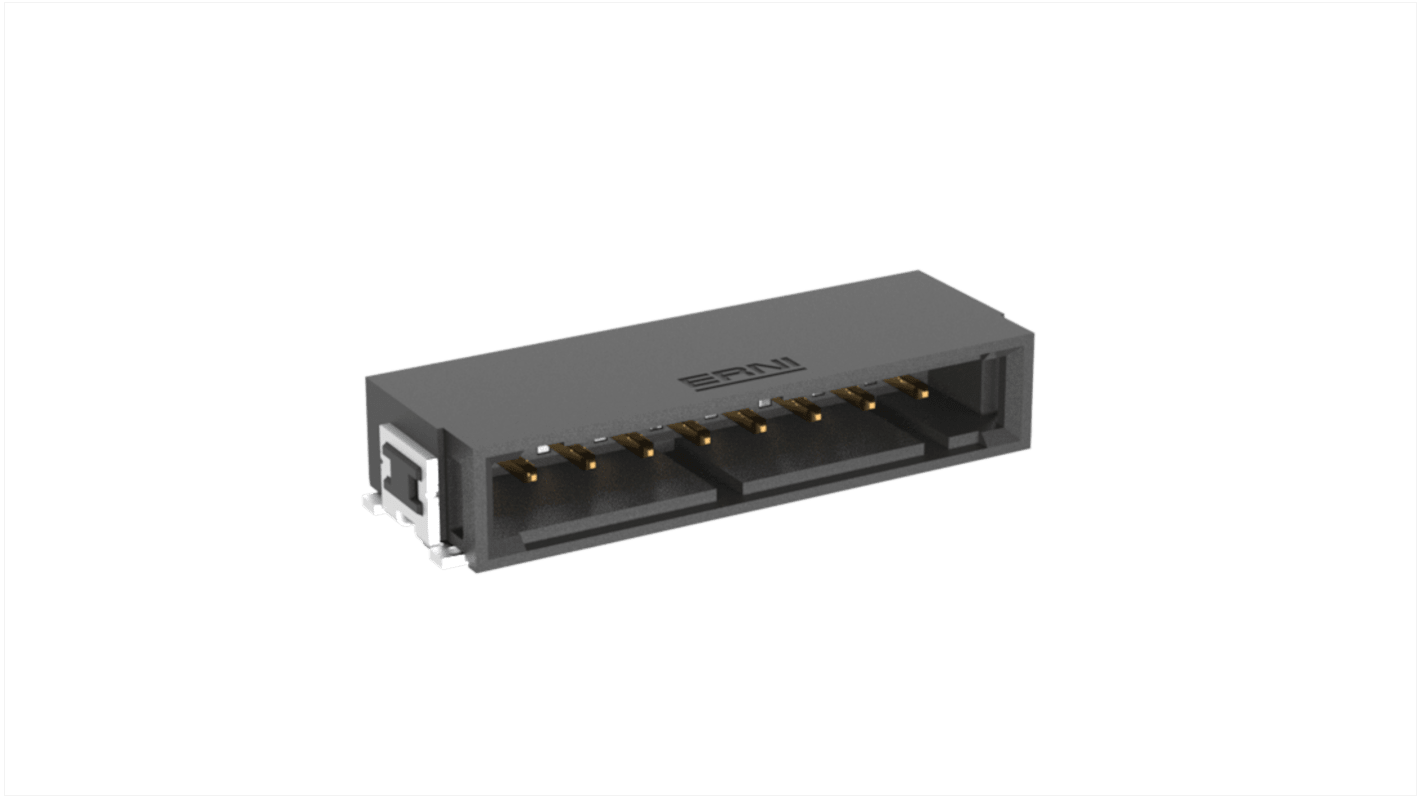 ERNI MaxiBridge Series Right Angle Surface Mount PCB Header, 8 Contact(s), 2.54mm Pitch, 1 Row(s)