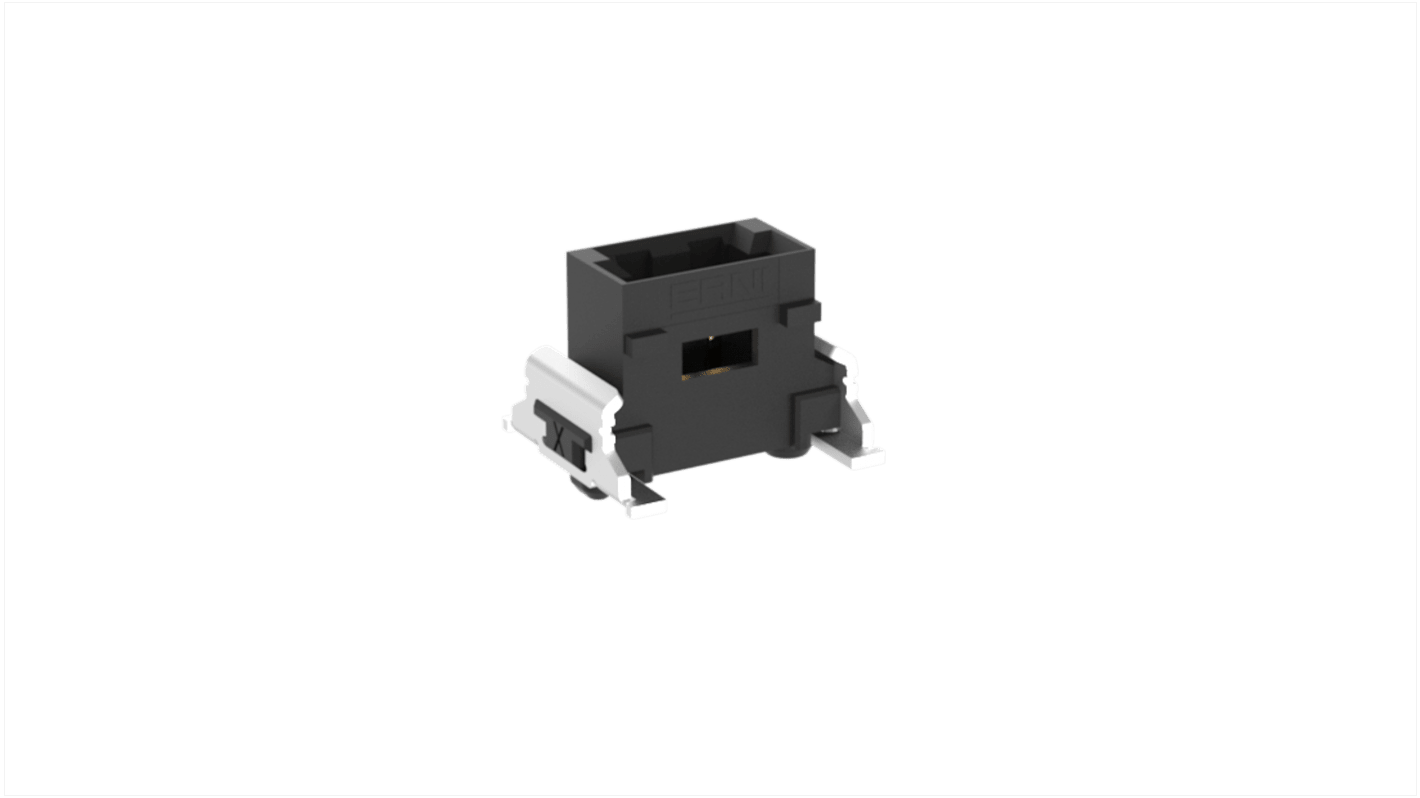 Conector macho para PCB ERNI serie MiniBridge de 2 vías, 1 fila, paso 1.27mm, Montaje Superficial