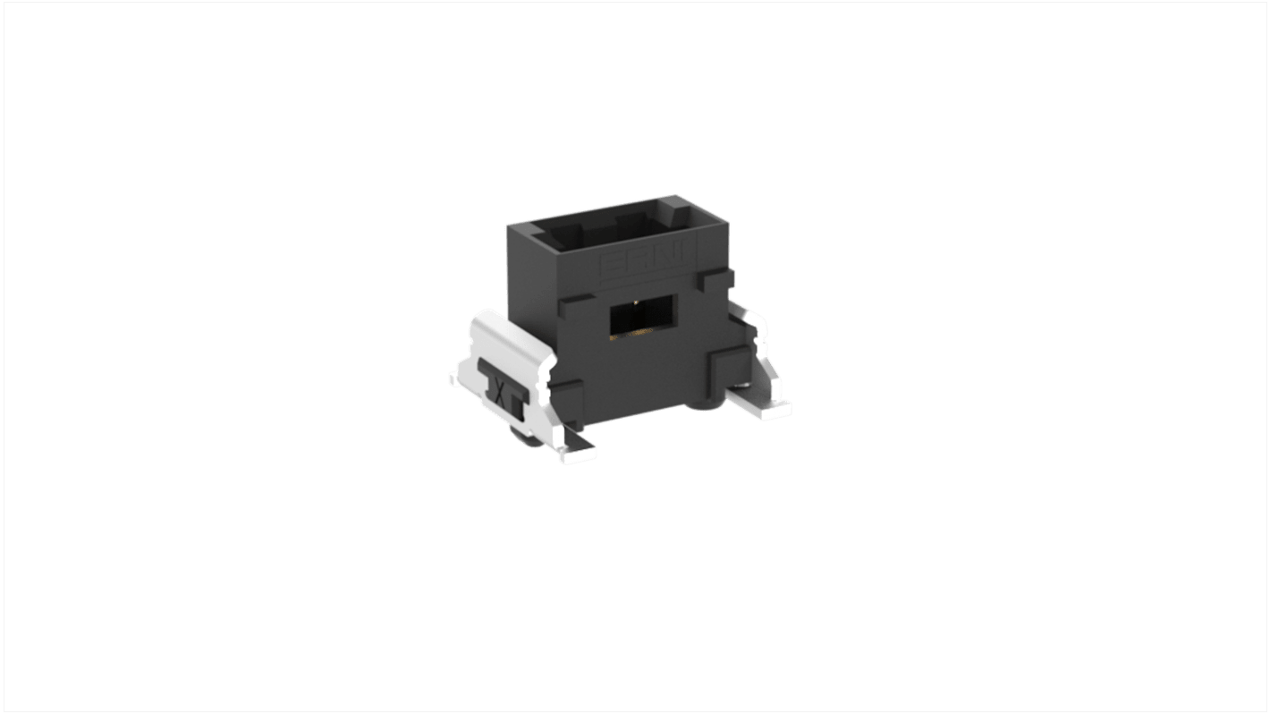 ERNI MiniBridge Series Surface Mount PCB Header, 2 Contact(s), 1.27mm Pitch, 1 Row(s)