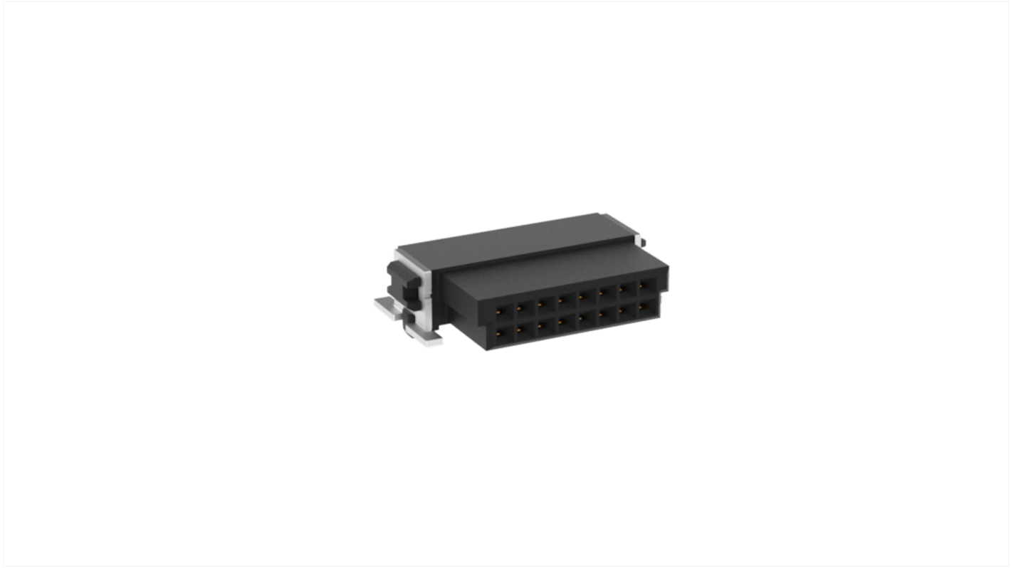 ERNI PCB aljzat 1.27mm 16 érintkezős, 2 soros , Felületszerelt, Derékszögű anya NYÁK-csatlakozó