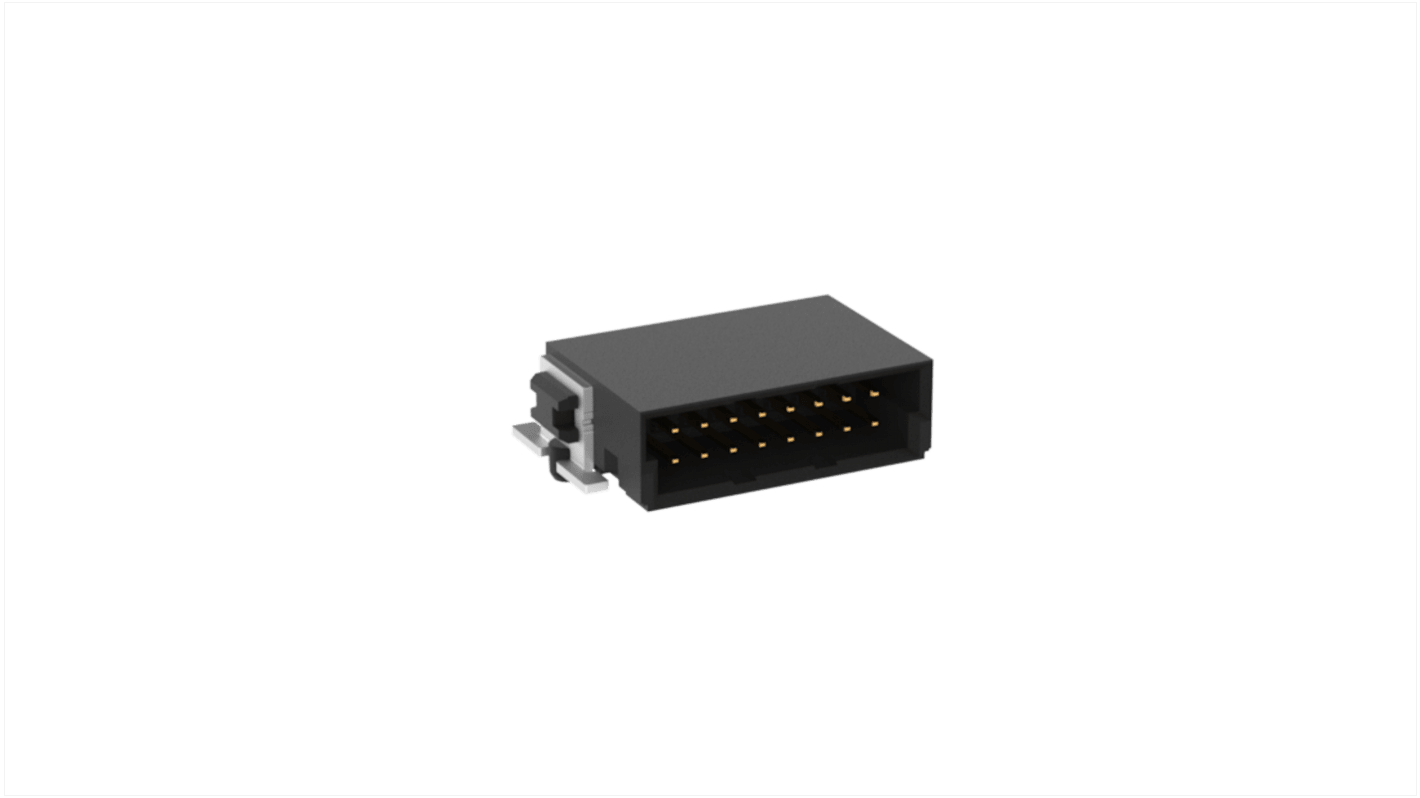 Conector macho para PCB Ángulo de 90° ERNI serie SMC de 16 vías, 2 filas, paso 1.27mm, Montaje Superficial