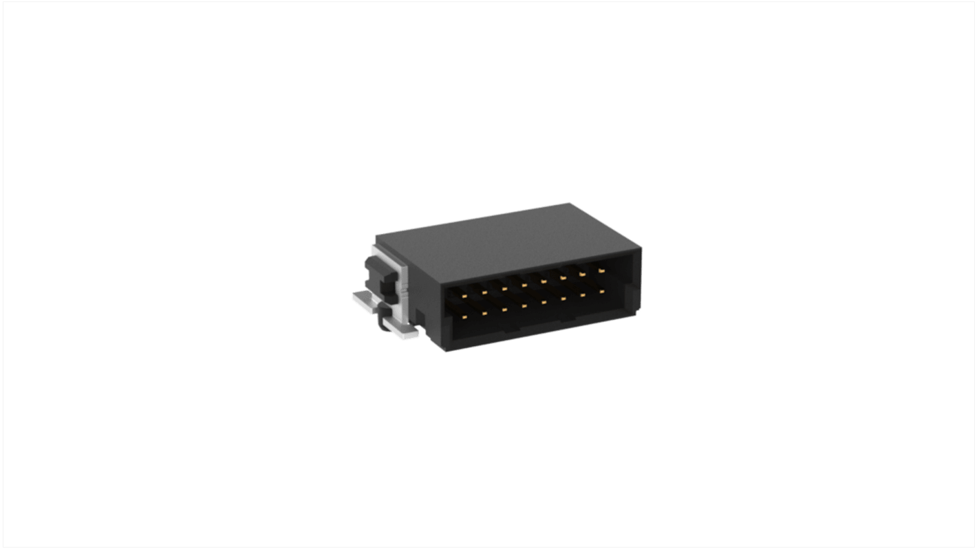 ERNI SMC Series Right Angle Surface Mount PCB Header, 16 Contact(s), 1.27mm Pitch, 2 Row(s)