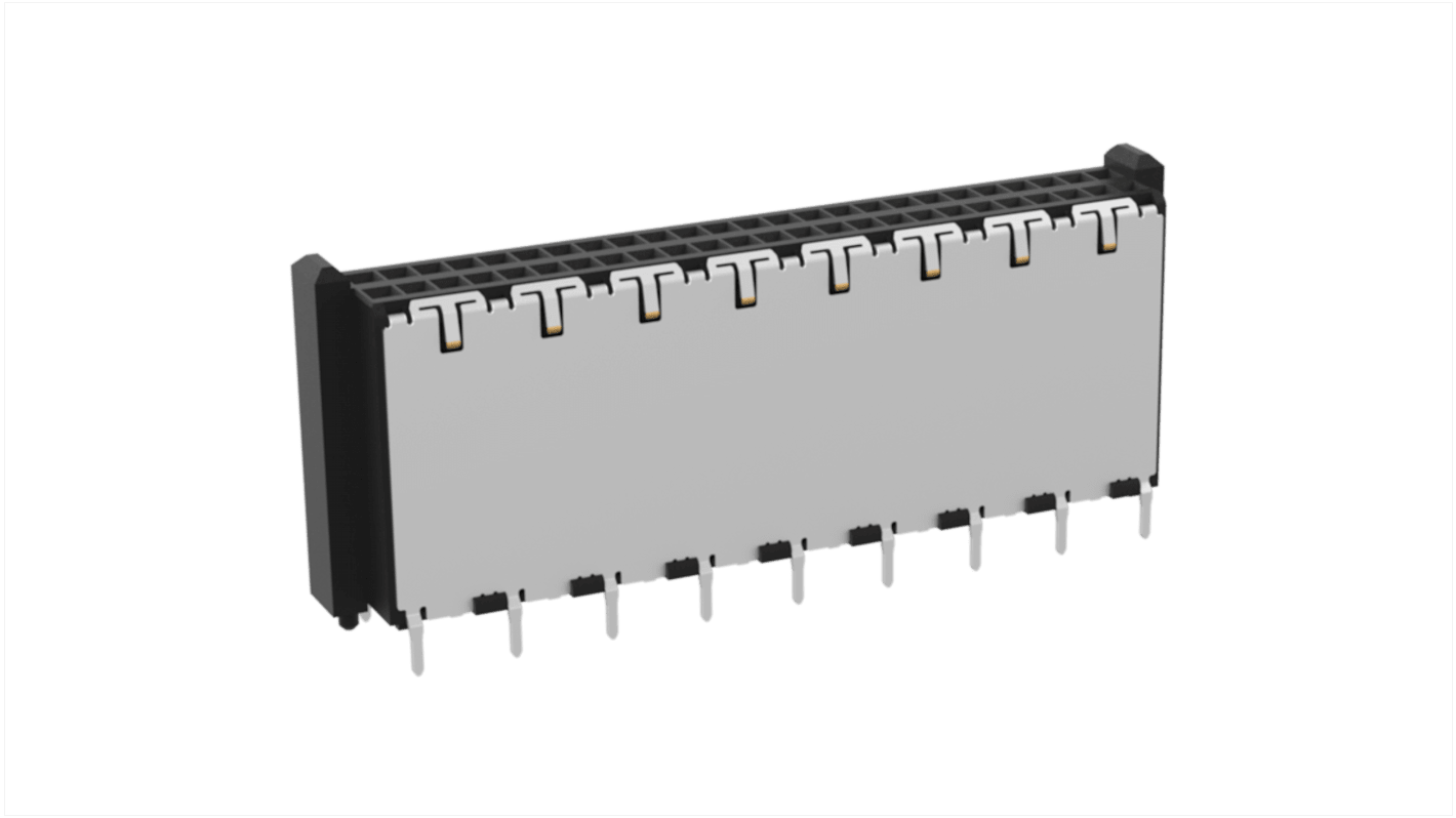 ERNI PCB aljzat 1mm 50 érintkezős, 2 soros , Felületszerelt, átmenő lyuk, Függőleges NYÁK-csatlakozó aljzat