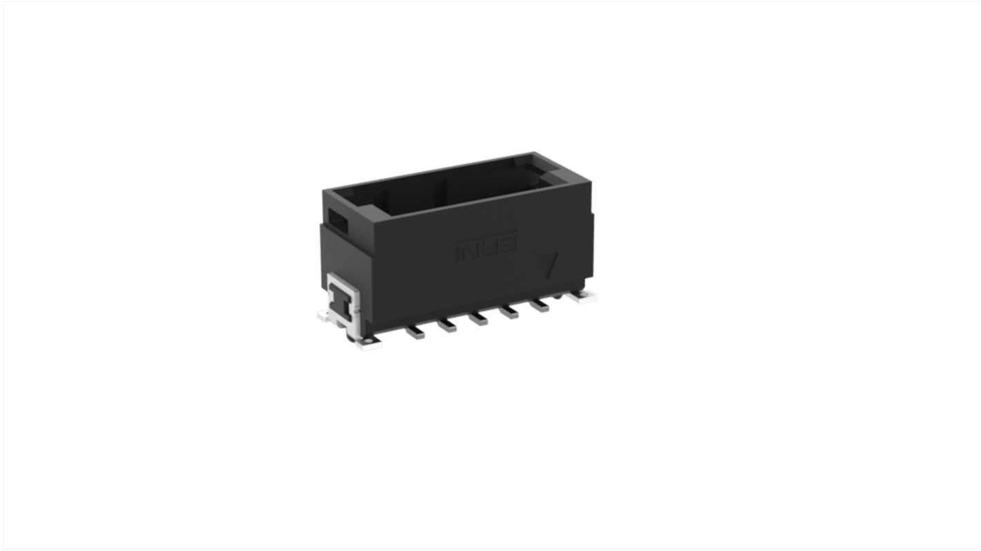 File di contatti PCB ERNI, 10 vie, 1 fila, passo 2.54mm