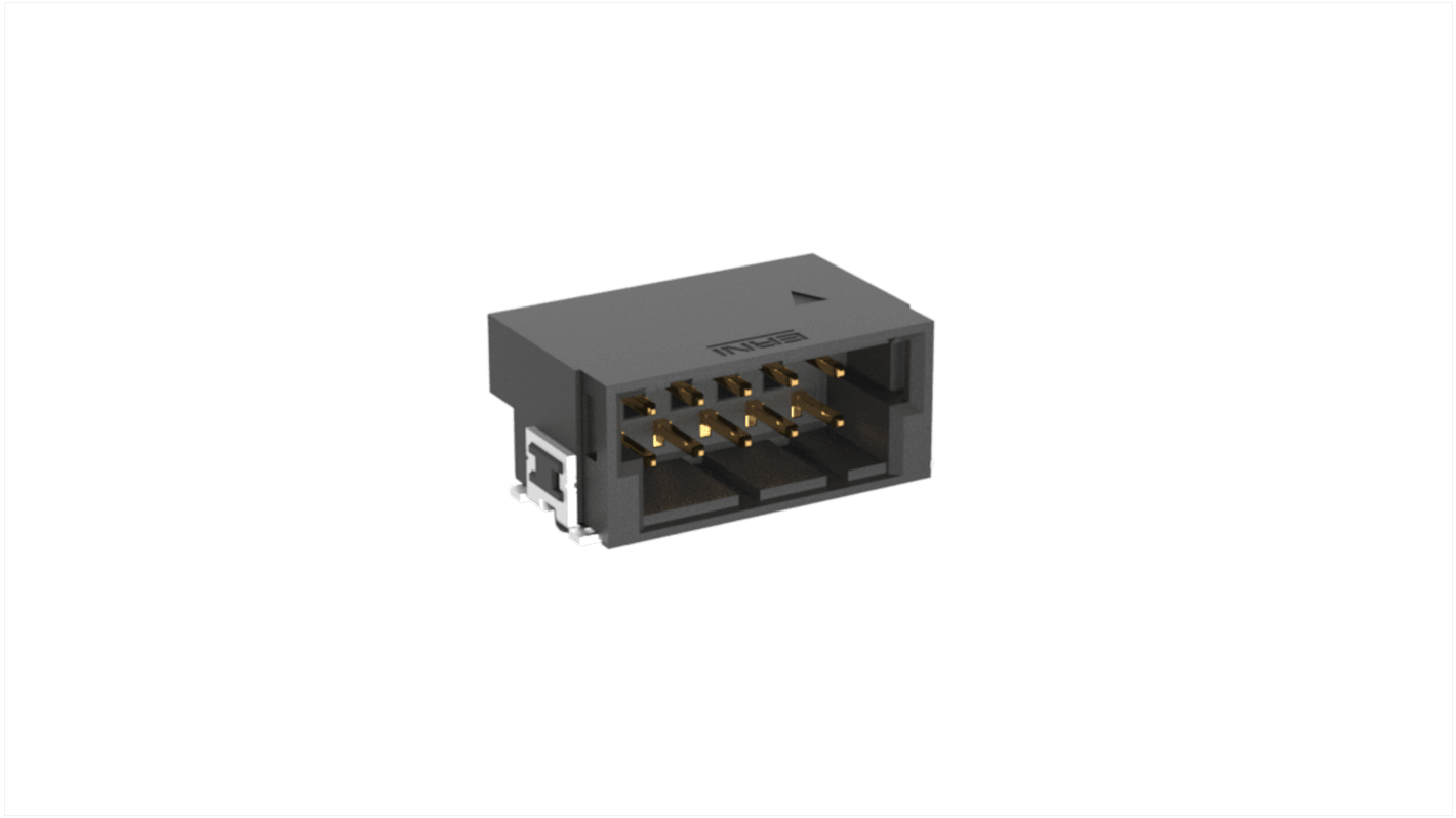 ERNI MaxiBridge Series Right Angle Surface Mount PCB Header, 10 Contact(s), 2.54mm Pitch, 2 Row(s)