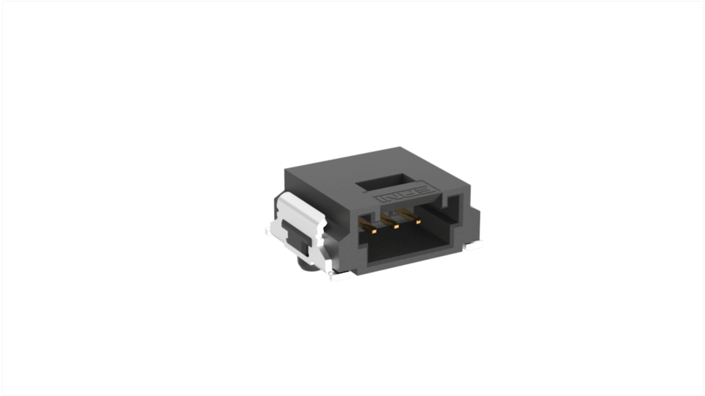 Konektor PCB, řada: MiniBridge, počet kontaktů: 3, počet řad: 1, rozteč: 1.27mm, orientace těla: Pravý úhel, Povrchová