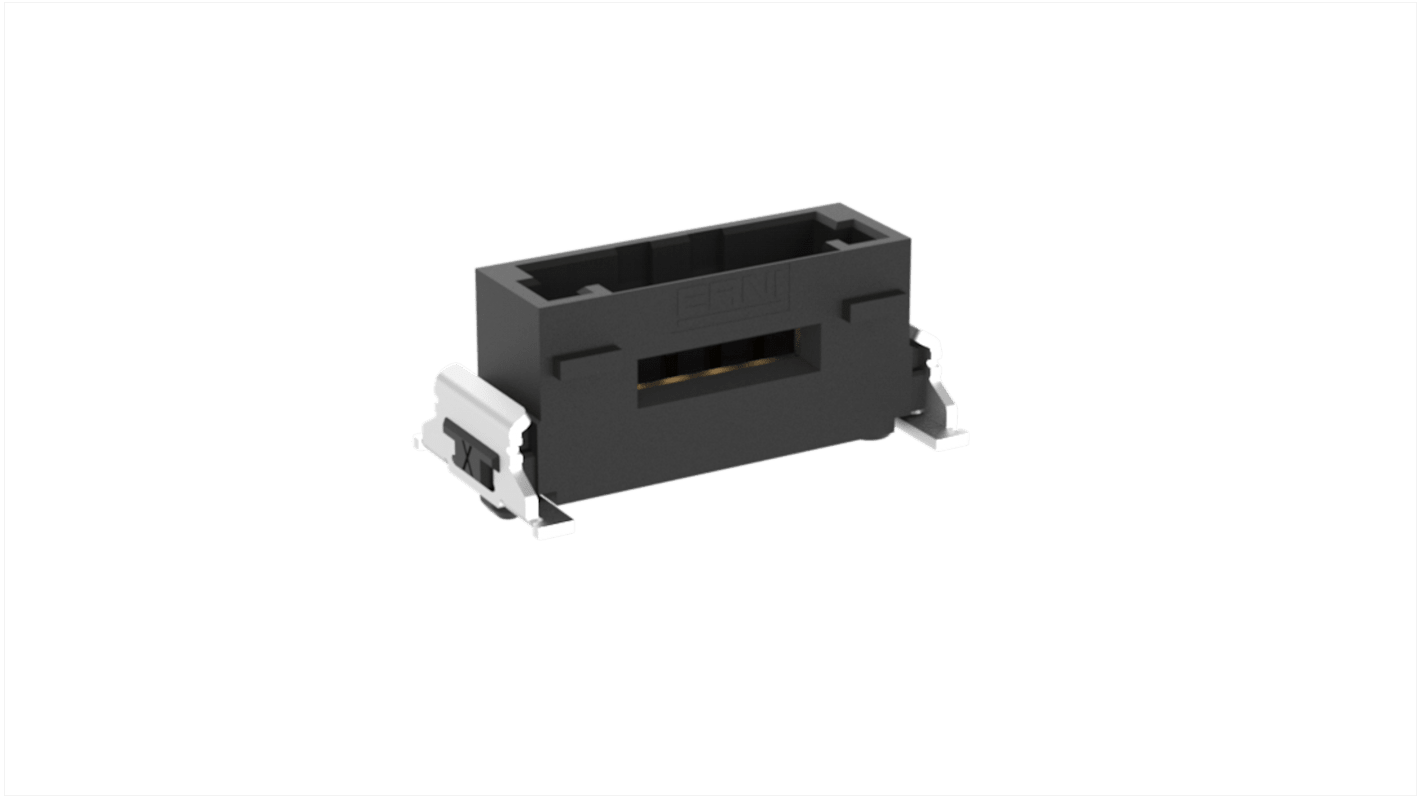 ERNI MiniBridge Series Surface Mount PCB Header, 6 Contact(s), 1.27mm Pitch, 1 Row(s)