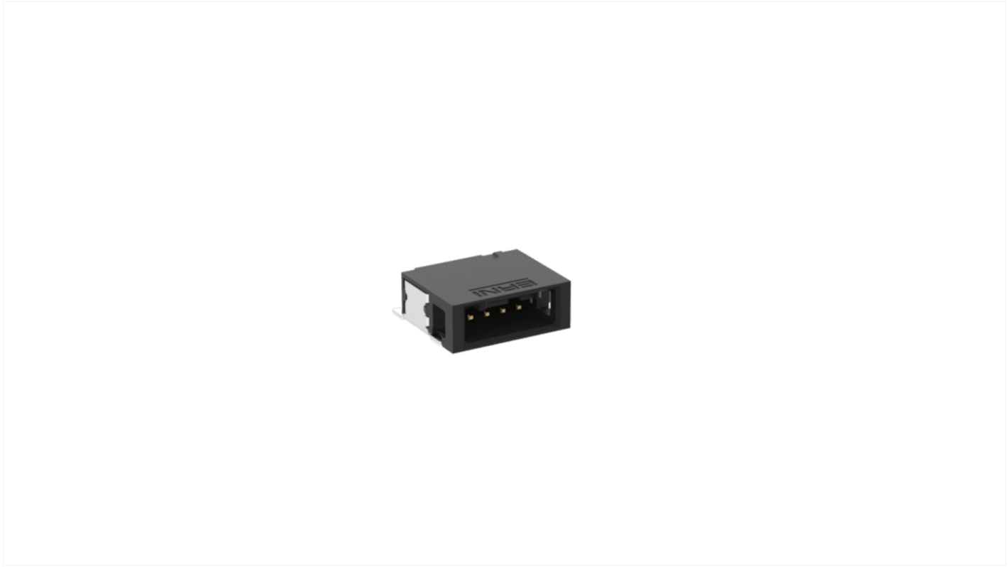 Conector macho para PCB Ángulo de 90° ERNI serie MicroBridge de 4 vías, 1 fila, paso 1.27mm, Montaje Superficial