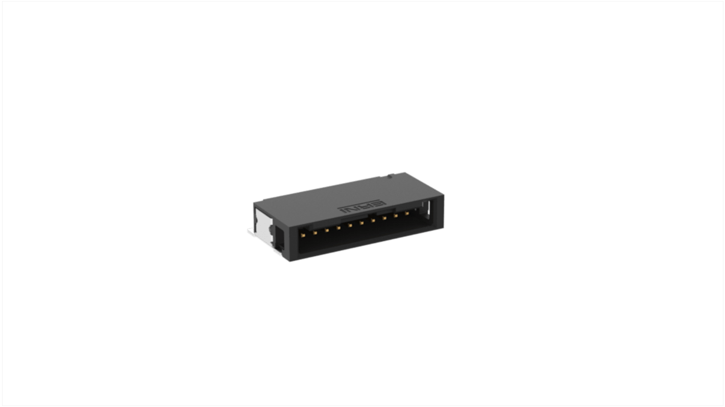 ERNI MicroBridge Series Right Angle Surface Mount PCB Header, 10 Contact(s), 1.27mm Pitch, 1 Row(s)