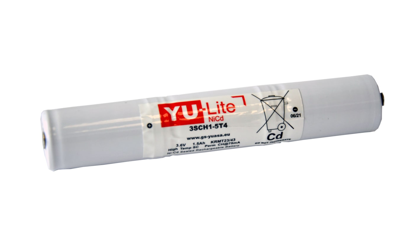 Pila de Níquel-Cadmio, YU-Lite NiCd, 3.6V