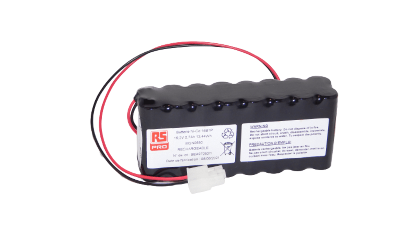 Accumulateur 19.2V 700mAh AA NiCd RS PRO