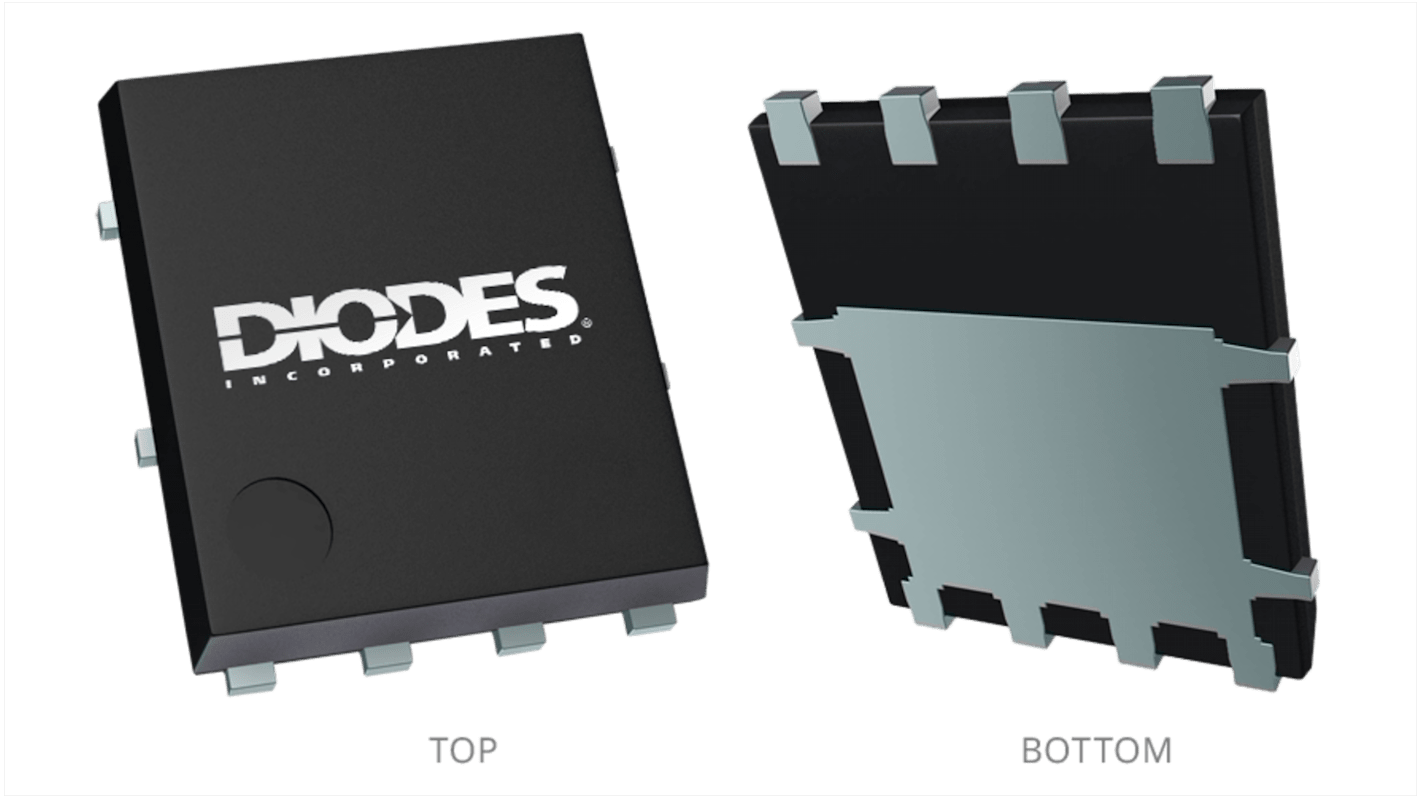 MOSFET DiodesZetex, canale N, La tensione massima da drenaggio a sorgente è di 80 V e la tensione massima da gate a