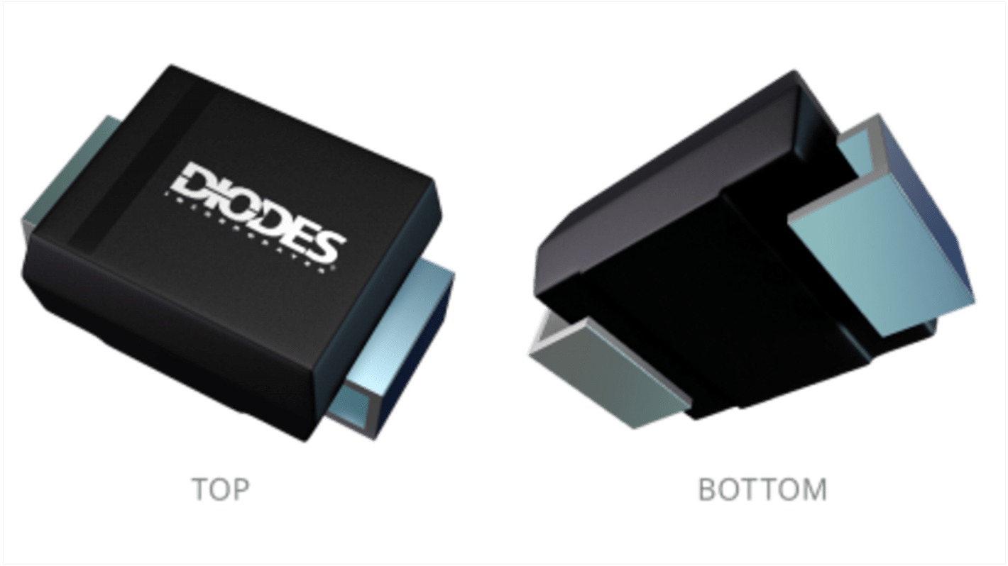 Diodo raddrizzatore e Schottky Diodes Inc, Montaggio superficiale, 100V, DO-214AA (SMB), A valanga