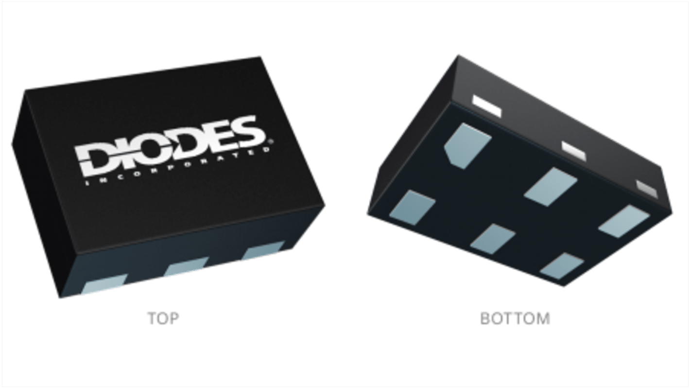 DiodesZetex Komparator Low Power X2-DFN1410-6 Single Push-Pull 1-Kanal 6-Pin 1,6 → 5,5 V