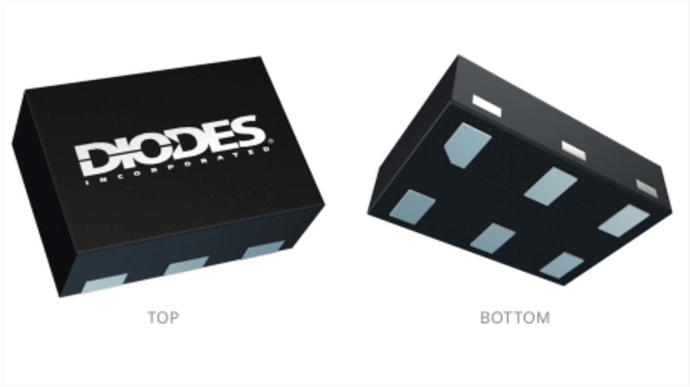 AZV3001AFZ4-7 DiodesZetex, Comparator, Push-Pull O/P, 1.6 → 5.5 V 6-Pin X2-DFN1410-6